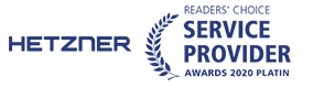 hetzner logo award blue